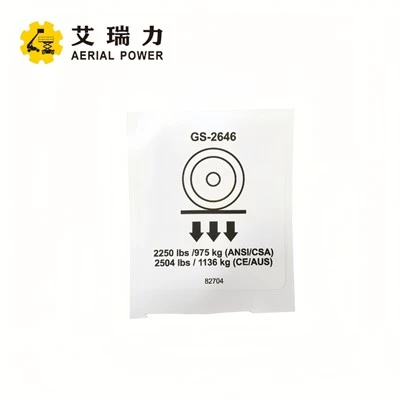 DECAL, LABEL, WHEEL LOAD 2646 82704GT For GENIE suppliers